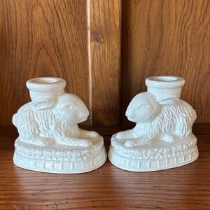 Bunny Rabbit Taper Candle Holders